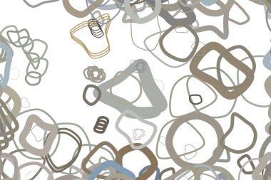 Soyut rasgele yuvarlak şekiller geometrik desen generatif sanat arka planını renklendirin. Vektör çizim grafiği.