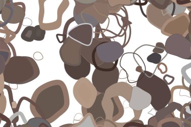 Soyut geometrik rasgele yuvarlak şekiller desen renkli. Web sayfası, duvar kağıdı, grafik tasarım, katalog, doku veya arka plan için iyi. Vektör çizim grafiği.