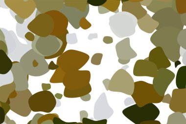 Soyut rasgele yuvarlak şekiller geometrik desen generatif sanat arka planını renklendirin. Vektör çizim grafiği.