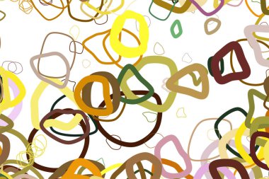 Rasgele yuvarlak şekiller, geometrik arka plan deseni şeklinde. Vektör çizim grafiği.