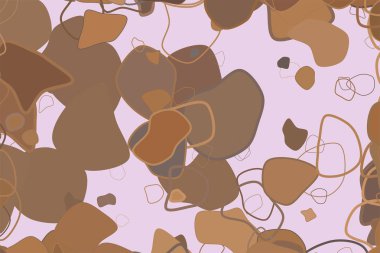 Soyut geometrik rasgele yuvarlak şekiller desen renkli. Web sayfası, duvar kağıdı, grafik tasarım, katalog, doku veya arka plan için iyi. Vektör çizim grafiği.