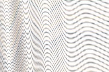 Çizgi, eğri ve dalga geometrik desen generatif sanat arka plan renk. Vektör çizim grafiği.