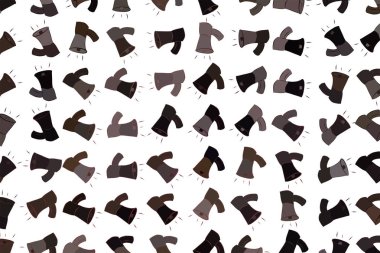 Dekoratif el hoparlör sanat Resimler çekilmiş. Tasarım doku ve arka plan için iyi. Karikatür tarzı vektör grafiği.