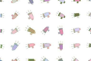 Dekoratif el hoparlör sanat Resimler çekilmiş. Tasarım doku ve arka plan için iyi. Karikatür tarzı vektör grafiği.