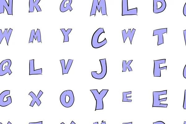 Alphabete Buchstaben Illustrationen Hintergrund Abstrakte Bunte Textur Vektor Cartoonstil — Stockvektor