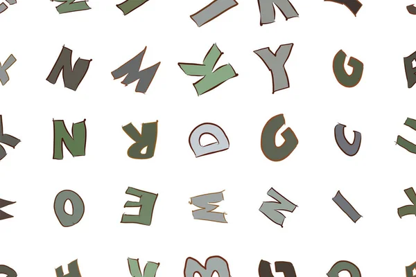 Sfondo Sfondo Alfabeti Lettere Colorate Buono Trama Design Vettore Stile — Vettoriale Stock