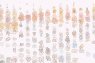 Soyut kavramsal geometrik yuvarlak şekiller. Web sayfası, grafik tasarım, katalog, doku veya arka plan için iyi. Vektör çizim grafiği.