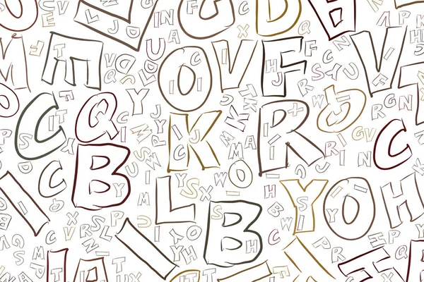 アルファベット文字イラスト背景の抽象的なカラフルなテクスチャ 漫画スタイルのベクトル — ストックベクタ