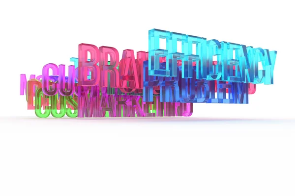 Efektywności Biznes Pojęciowy Kolorowy Słowa Tło Grafika Komputerowa Typografia Dobre — Zdjęcie stockowe