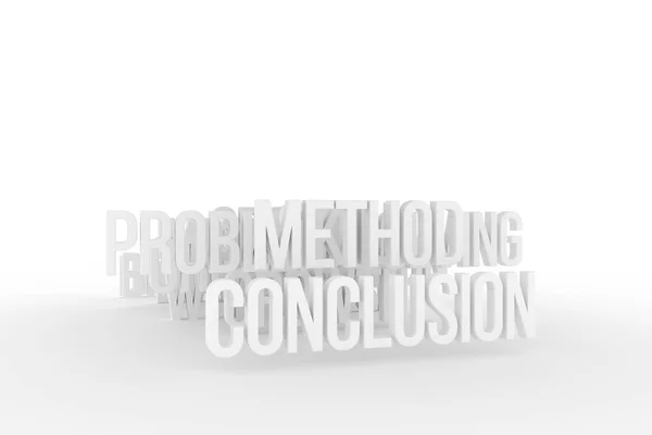 Méthode Conclusion Entreprise Conceptuel Gris Noir Blanc Mots Fond Abstrait — Photo