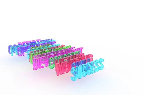 Succes Business Conceptuele Kleurrijke Woorden Goed Voor Webpagina Behang Grafisch — Stockfoto
