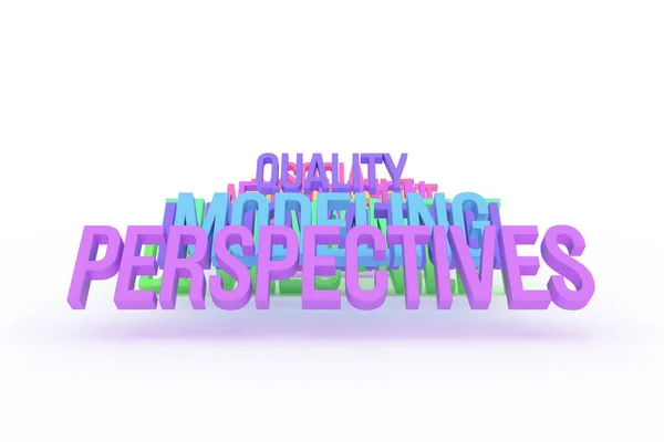 Perspectives Modélisation Mots Colorés Conceptuels Affaires Bon Pour Page Web — Photo