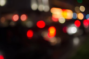 Şehir defocused gece lambası abstract, bokeh, renkli ve koyu arka plan bulanıklık.