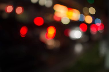 Şehir defocused gece lambası abstract, bokeh, renkli ve koyu arka plan bulanıklık.