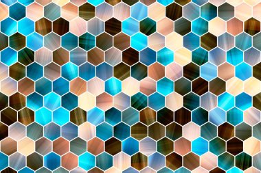 Altıgen şerit generatif sanat arka plan.