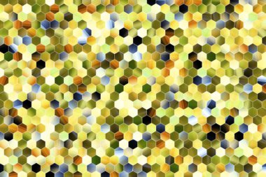 Altıgen şerit generatif sanat arka plan.