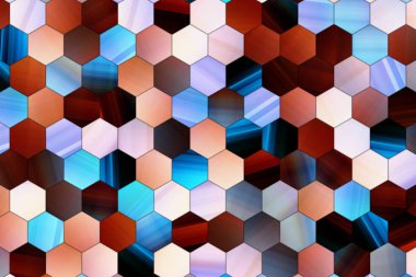 Arka plan veya zemin, altıgen şerit renkli desen, iyi tasarım doku için.
