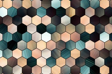 Altıgen şerit soyut, renkli desen doku, zemin veya arka plan.