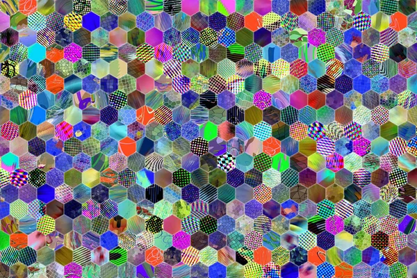 Abstrakta Hexagon Strip Generativa Art Bakgrund — Stockfoto