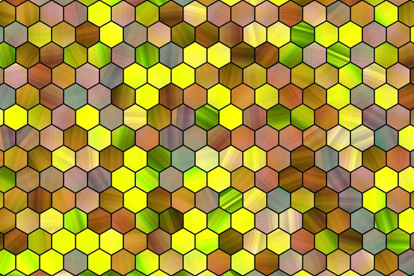 Abstract hexagon strip generative art background.