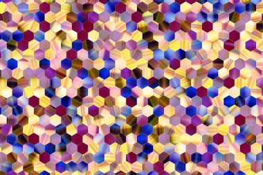 Altıgen şerit generatif sanat arka plan.