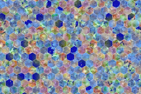 Dekoratif ve renkli desen altıgen şerit illüstrasyonlar. Tasarım doku ve arka plan için iyi.