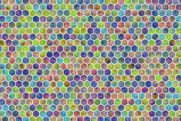 Tira Hexágono Patrón Colorido Abstracto Artístico Para Diseño Gráfico Catálogo — Foto de Stock