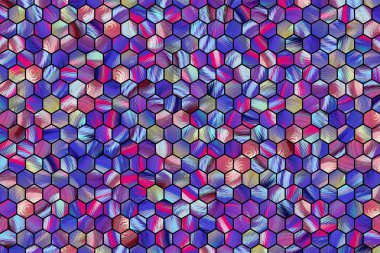 Altıgen şerit generatif sanat arka plan.