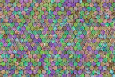 Sanatsal altıgen şerit renkli desen arka plan soyut.