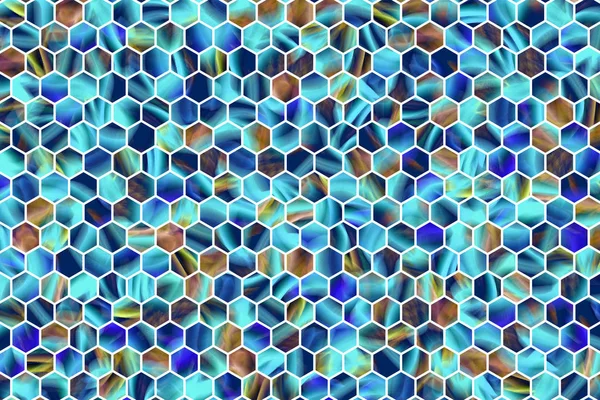 Tira Hexagonal Abstracta Textura Patrón Colorido Telón Fondo Fondo — Foto de Stock