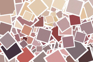 Soyut renkli kare, çizgiler, grafik tasarım, katalog, tekstil veya doku baskı ve arka plan için sanatsal şekiller. Vektör resim.