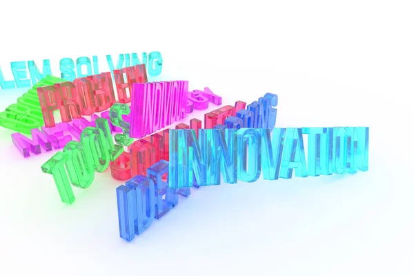 Innovation Entreprise Conceptuel Coloré Rendu Mots Bon Pour Page Web — Photo