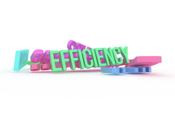 Efektywności Biznes Pojęciowy Kolorowy Renderowane Słowa Tło Abstrakcja Grafika Komputerowa — Zdjęcie stockowe