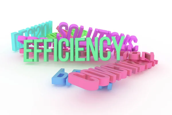 Efektywności Biznes Pojęciowy Kolorowy Renderowane Słowa Abstrakcja Grafika Komputerowa Typografia — Zdjęcie stockowe