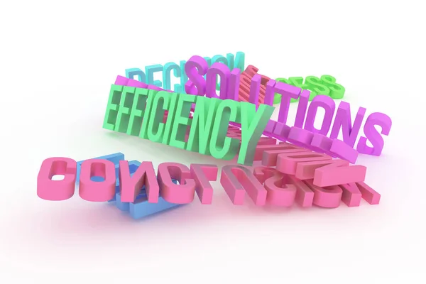 Efektywności Biznes Pojęciowy Kolorowy Renderowane Słowa Grafika Komputerowa Typografia Dobre — Zdjęcie stockowe