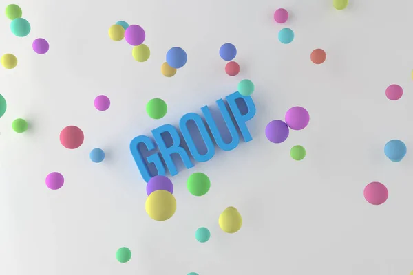Grupy Firmy Pojęciowy Kolorowy Renderowane Słowa Dobre Dla Strony Sieci — Zdjęcie stockowe
