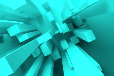 Renkli aydınlatma, ayağı blok veya shapre, tasarım doku veya arka plan için. 3D render.