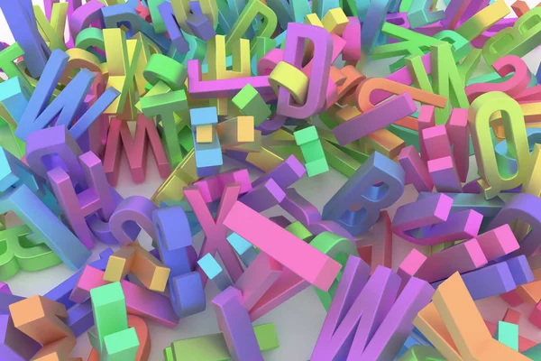 Background Abstract Cgi Typography Good Design Alphabet Letter Abc Colorful — Stock Photo, Image