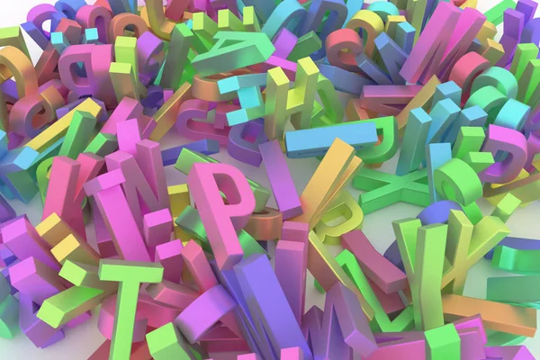 Hintergrund Abstrakte Cgi Typografie Gut Für Design Alphabet Buchstabe Abc — Stockfoto