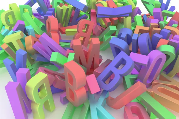 Hintergrund Abstrakte Cgi Typografie Gut Für Design Alphabet Buchstabe Abc — Stockfoto