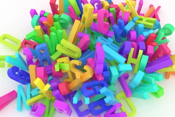 Background Abstract Cgi Typography Good Design Alphabet Letter Abc Colorful — Stock Photo, Image