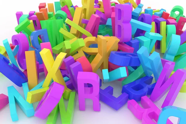 Background Abstract Cgi Typography Good Design Alphabet Letter Abc Colorful — Stock Photo, Image