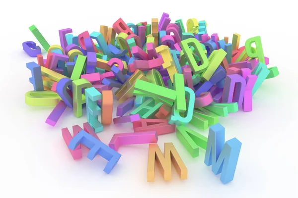 Background Abstract Cgi Typography Good Design Alphabet Letter Abc Colorful — Stock Photo, Image