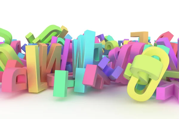 Cgi Typography Good Design Texture Background Alphabet Letter Abc Colorful — Stock Photo, Image