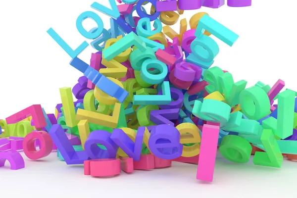 Dobre Tła Abstrakcja Grafika Komputerowa Typografia Design Kilka Słowo Miłość — Zdjęcie stockowe