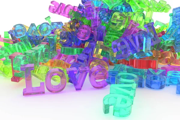 Ozdobne Ilustracje Grafika Komputerowa Typografia Miłość Grono Słowo Dobre Dla — Zdjęcie stockowe