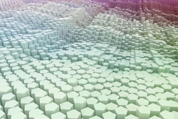 Renkli 3d render. Şekil kompozisyon, blok, geometrik yapısı. Dekoratif, çizimler. Tasarım doku için arka plan.