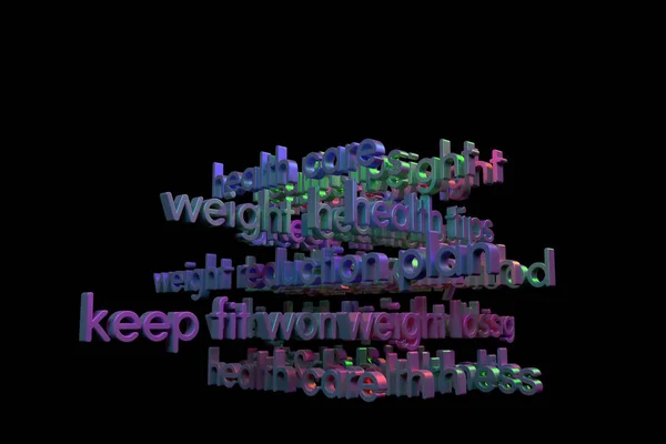 Streszczenie Tło Zdrowia Związanych Chmury Słów Kluczowych Grafika Komputerowa Typografia — Zdjęcie stockowe