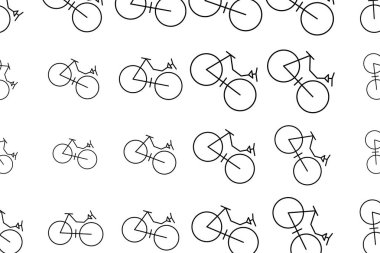 Anahat Bisiklet illüstrasyonlar arka plan soyut, elle çizilmiş doku. Karikatür tarzı vektör.