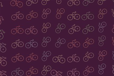 Bisiklet taslak çizimler. Web sayfası, duvar kağıdı, grafik tasarım, katalog, doku veya arka plan için iyi. Karikatür tarzı vektör.